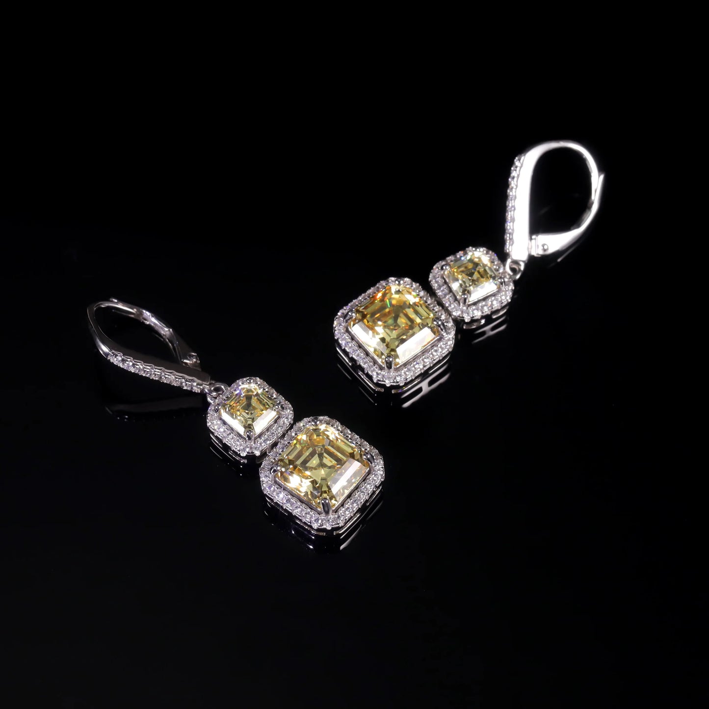 Gems Ballet 925 Sterling Silver CZ Drop Earrings Jewelry