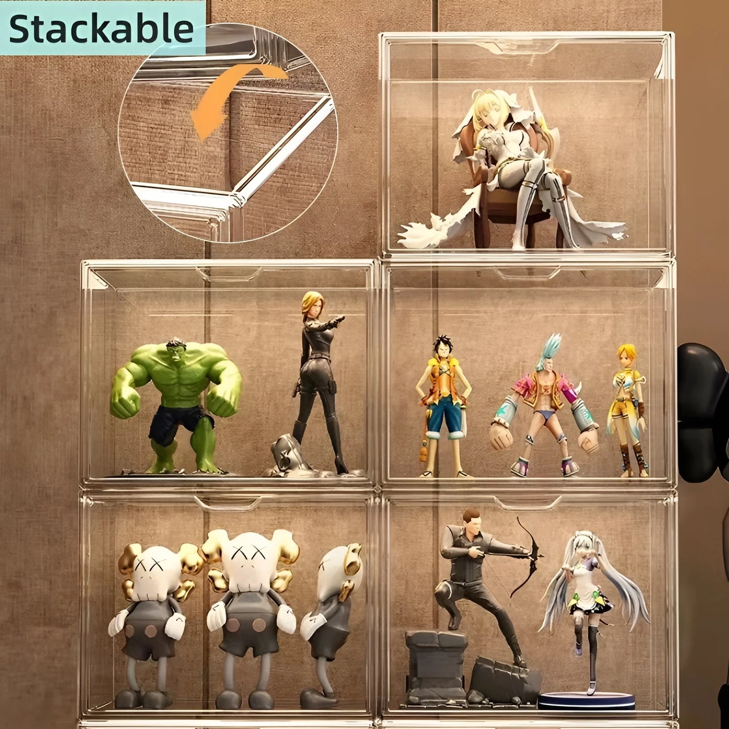 Dustproof Display Case for Figures and Collectibles Storage