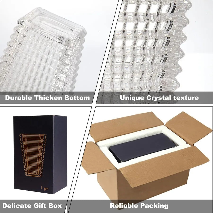 Hign-concerned Crystal Glass Vase For Flowers Modern Home Decor