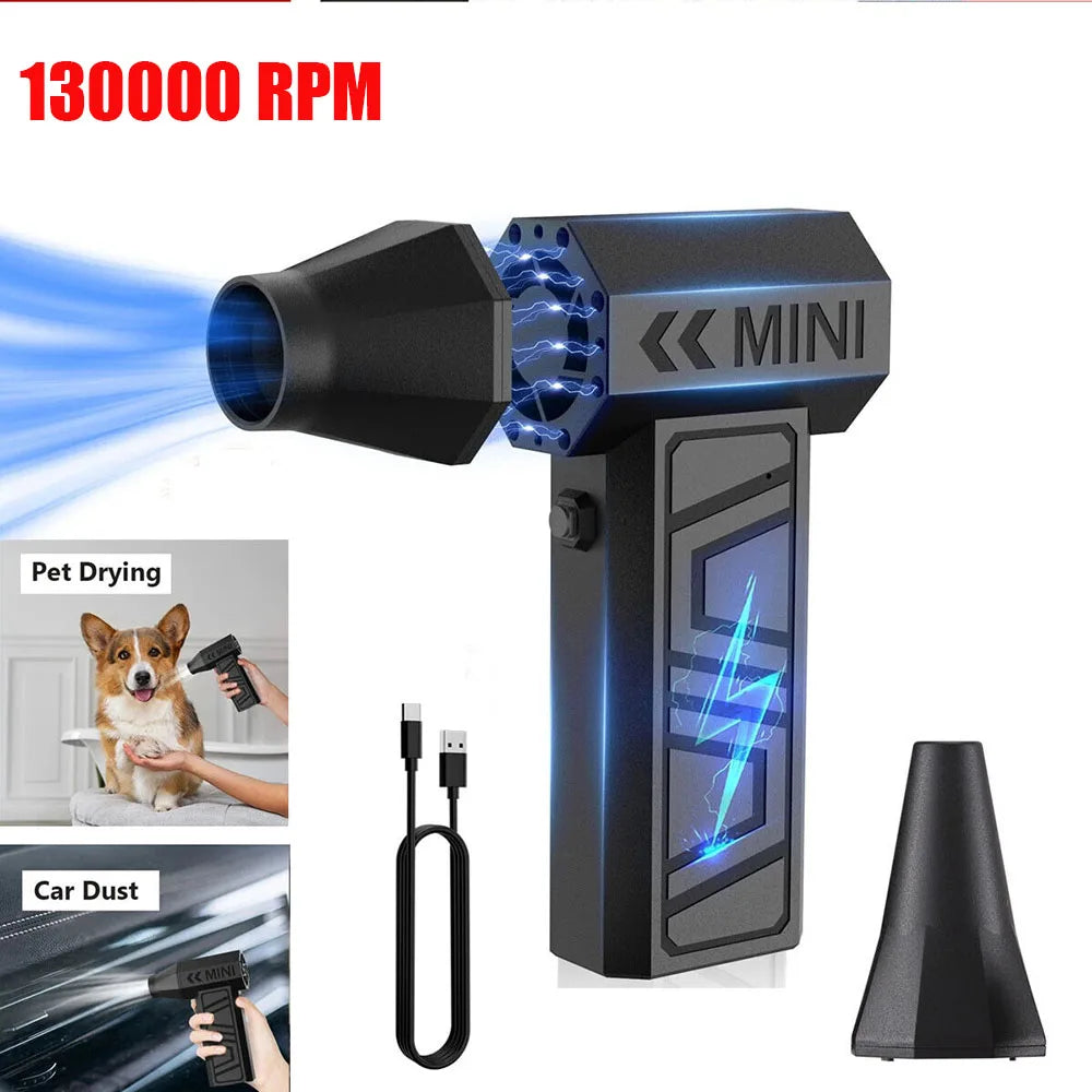 130000RPM Mini Air Duster Turbo Blower For Car Cleaning