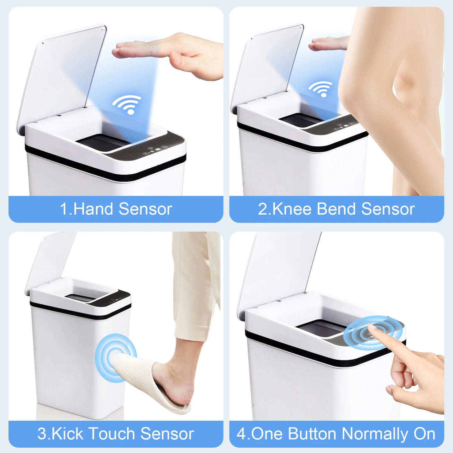 Pet And Lifestyle Depot Touchless Bathroom Trash Cans Slim