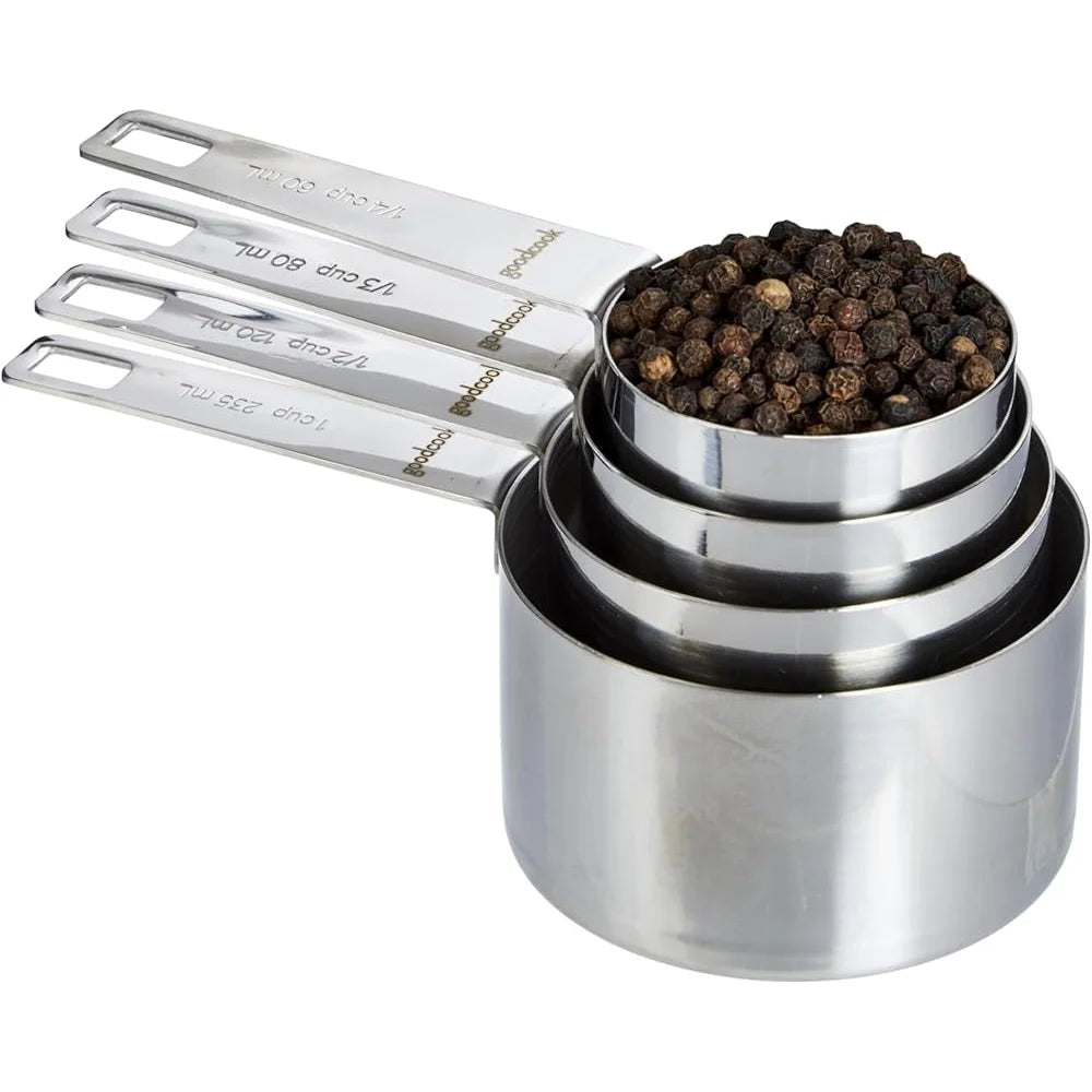 XMSJ Stainless Steel Measuring Cup Set Four Pieces Durable