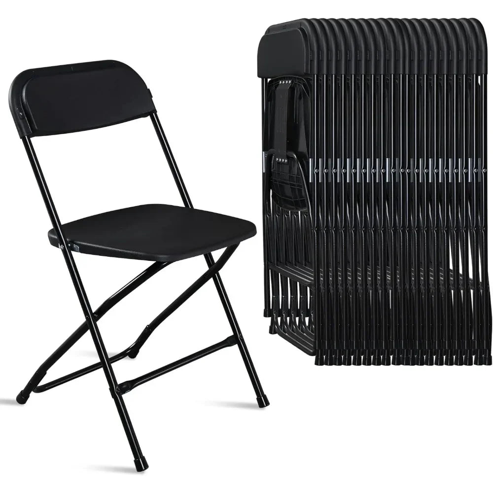 Angduo Folding Chairs Plastic Stackable Indoor Outdoor For Events