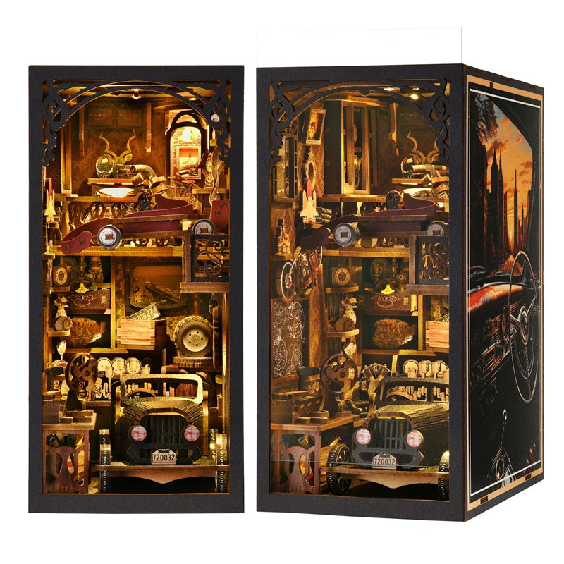 ASLOWSNAIL Book Nook Kit Classic Car F1 DIY Puzzle