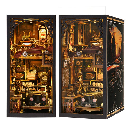 ASLOWSNAIL Book Nook Kit Classic Car F1 DIY Puzzle