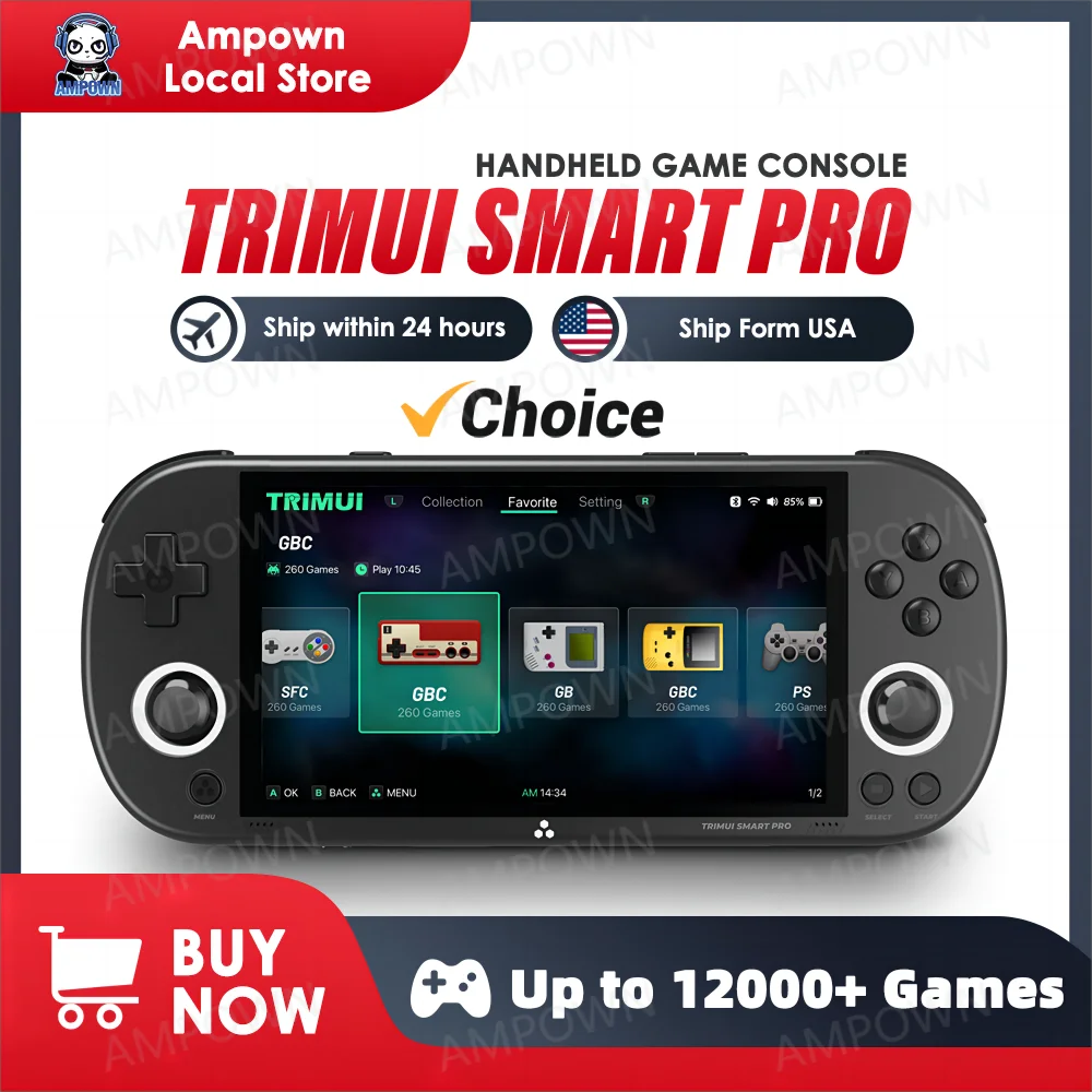 Trimui Smart Pro Handheld Game Console With IPS Screen