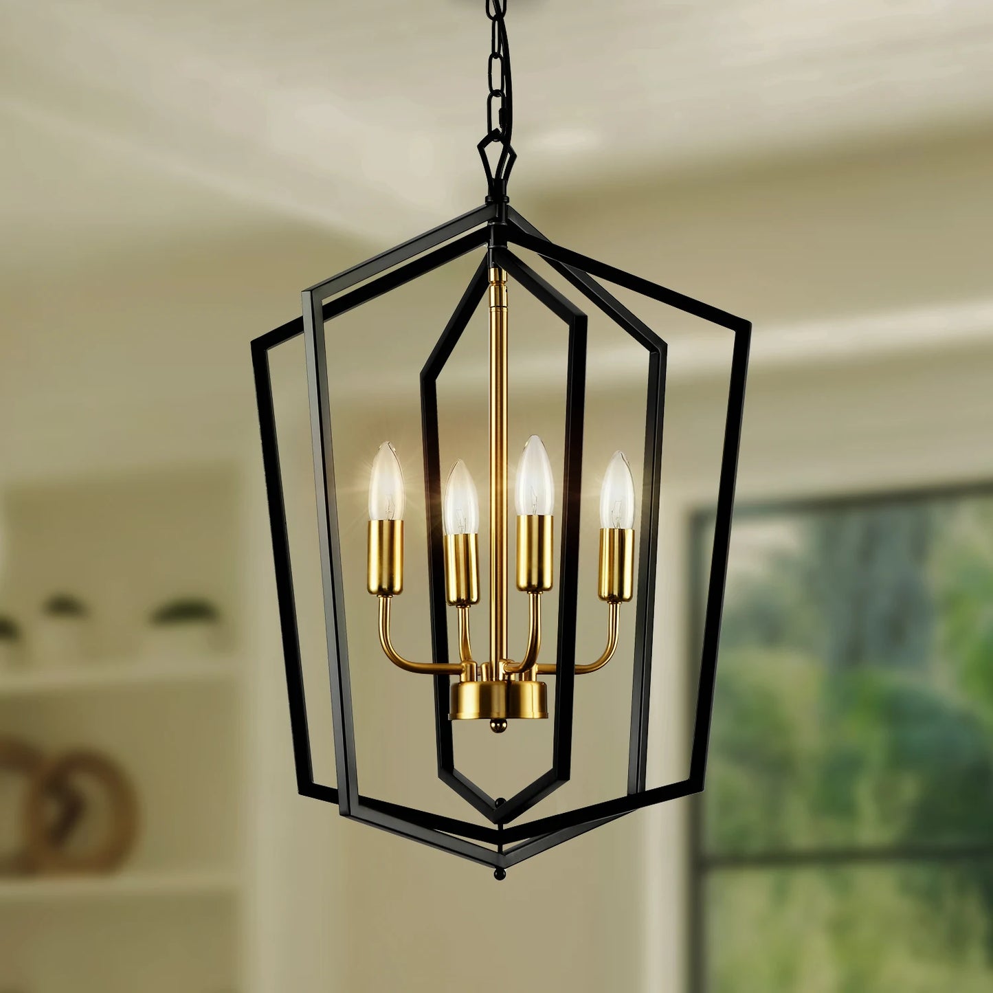 LovingC 4 Light Luxury Chandeliers Farmhouse Pendant Lighting
