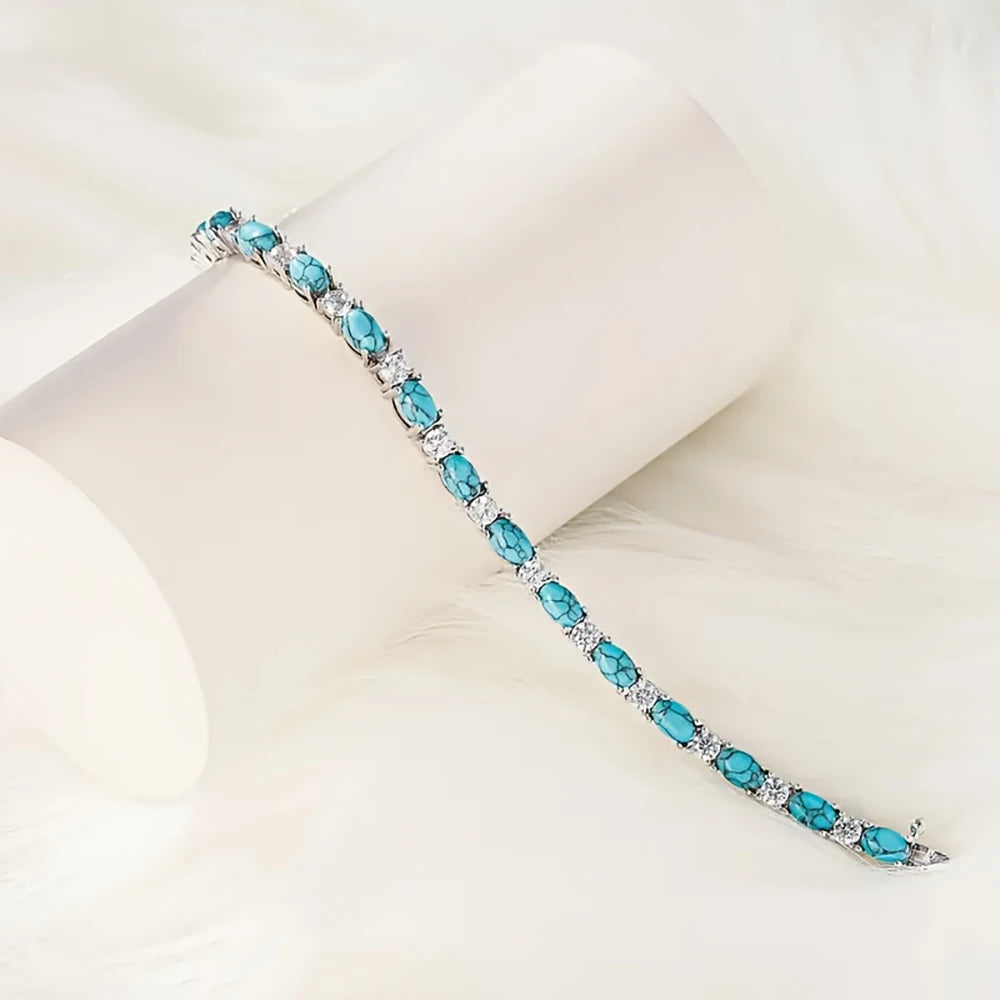 Pet And Lifestyle Depot CZ Zircon Chain Silver Bracelet