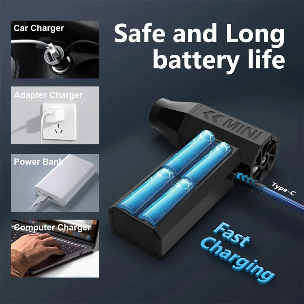 130000RPM Mini Air Duster Turbo Blower For Car Cleaning