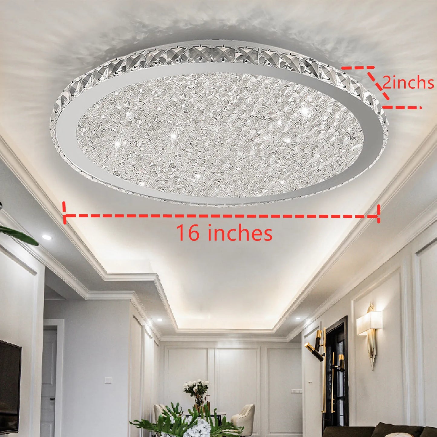 LoyalHeartDY Modern Crystal Ceiling Light Pendant Lamp