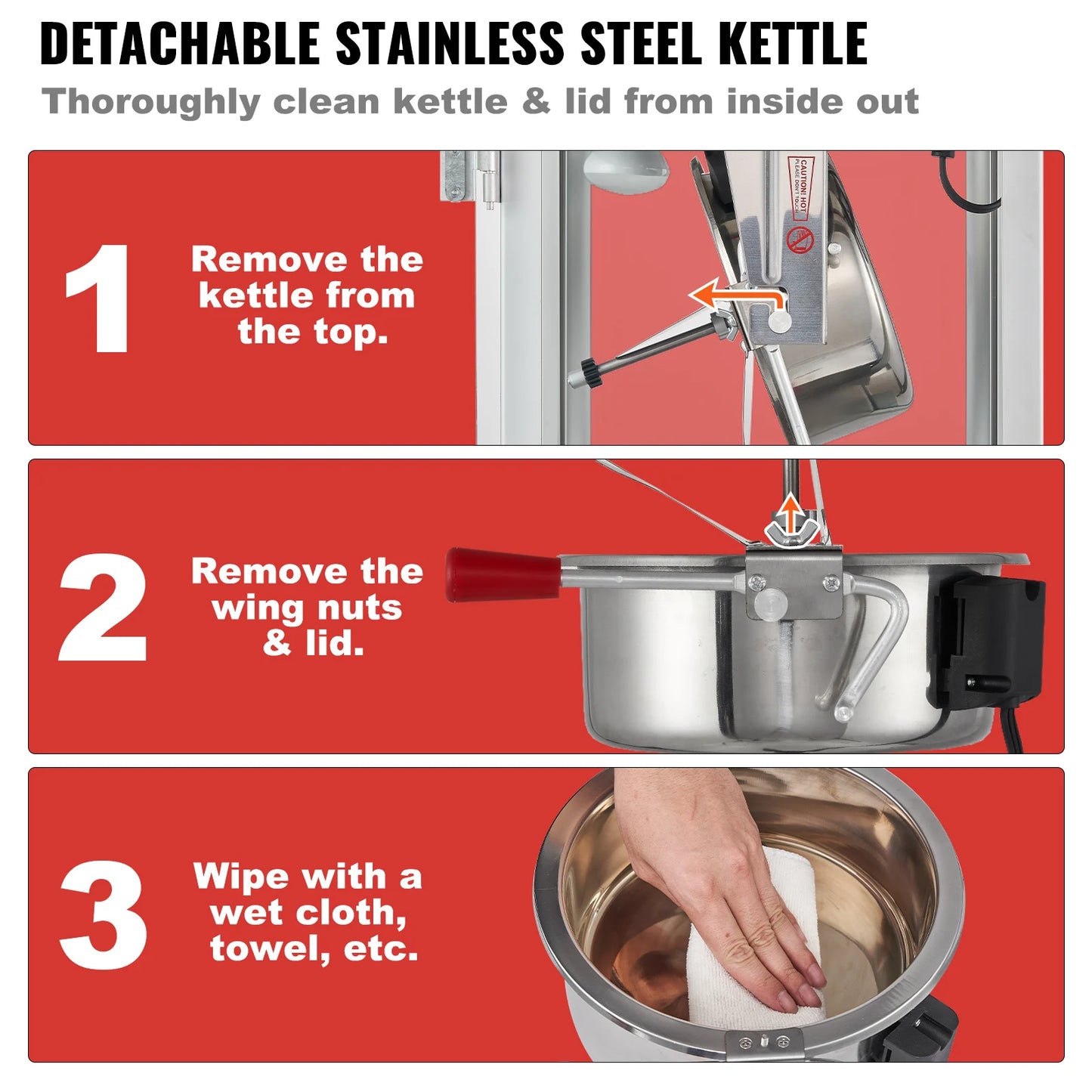 SucceBuy Electric Popcorn Maker Commercial Popper Machine