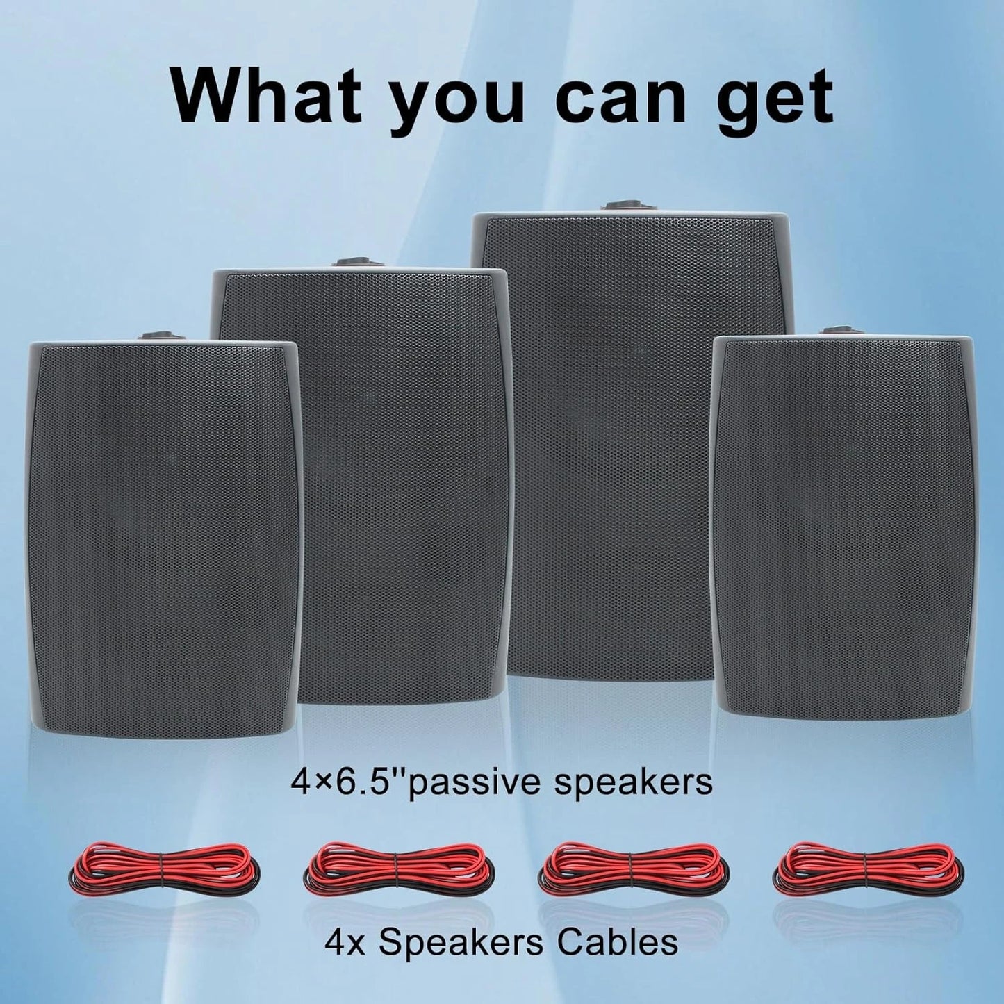 Herdio Outdoor 800W 2 Way Wall Mounted Speakers Waterproof