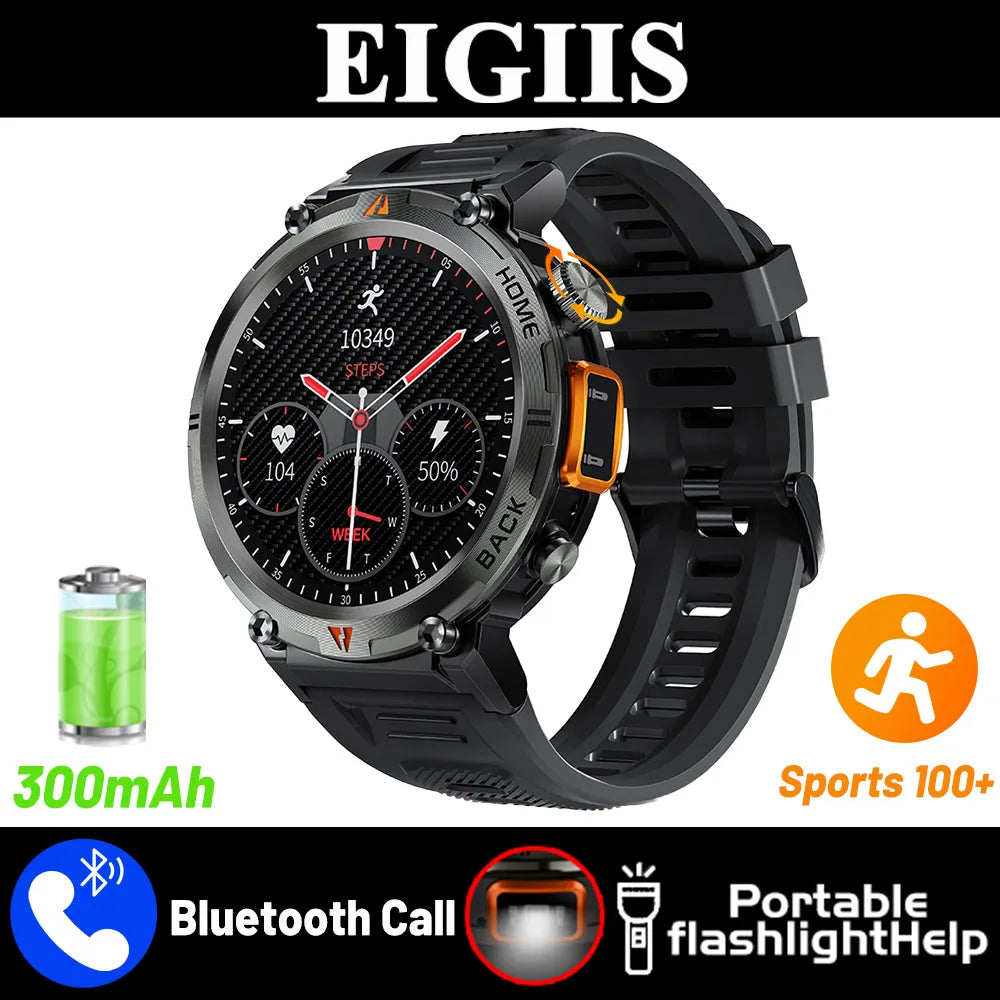 EIGIIS KE3 Bluetooth Call Smartwatch For Men Health Monitor