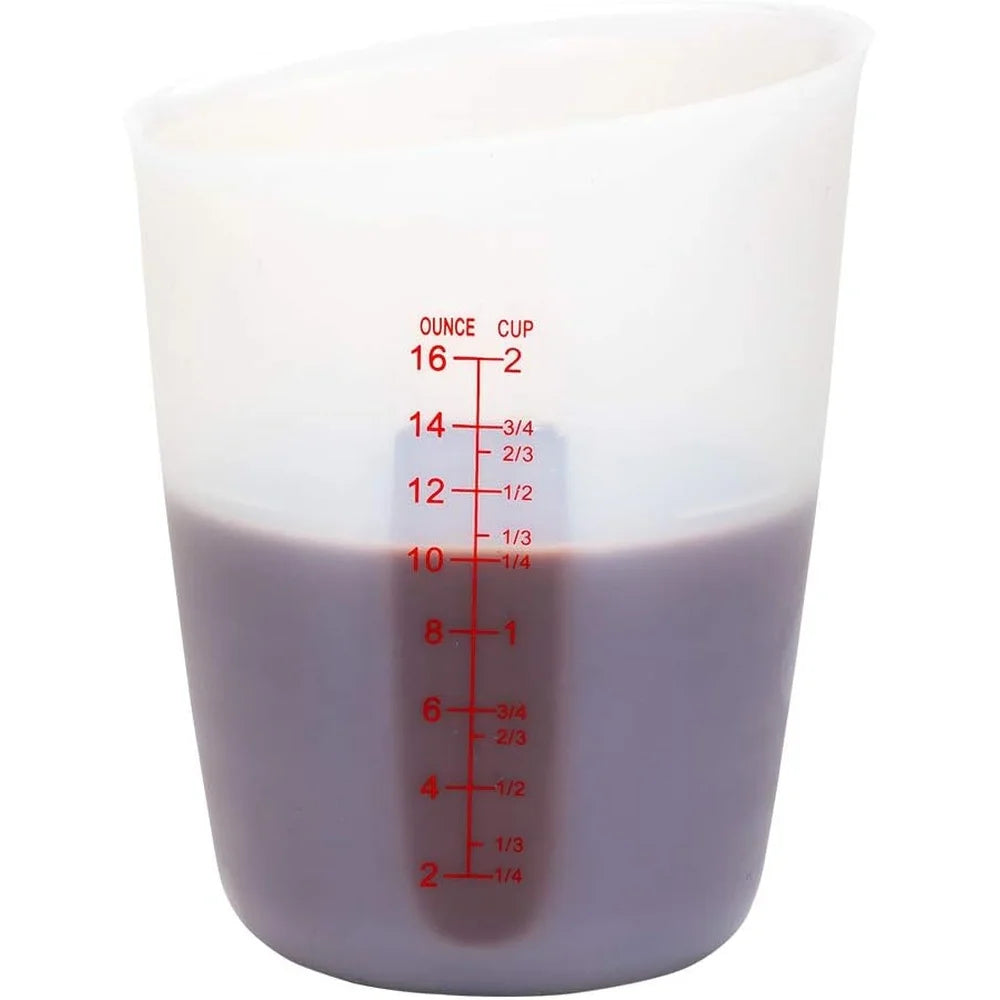 XMSJ Silicone Measuring Cup Heat Resistant Microwave Safe