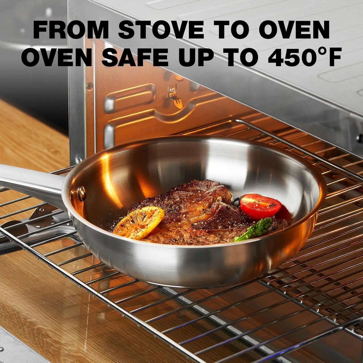 KOCH SYSTEME CS Tri Ply Stainless Steel Frying Pan PFASFree