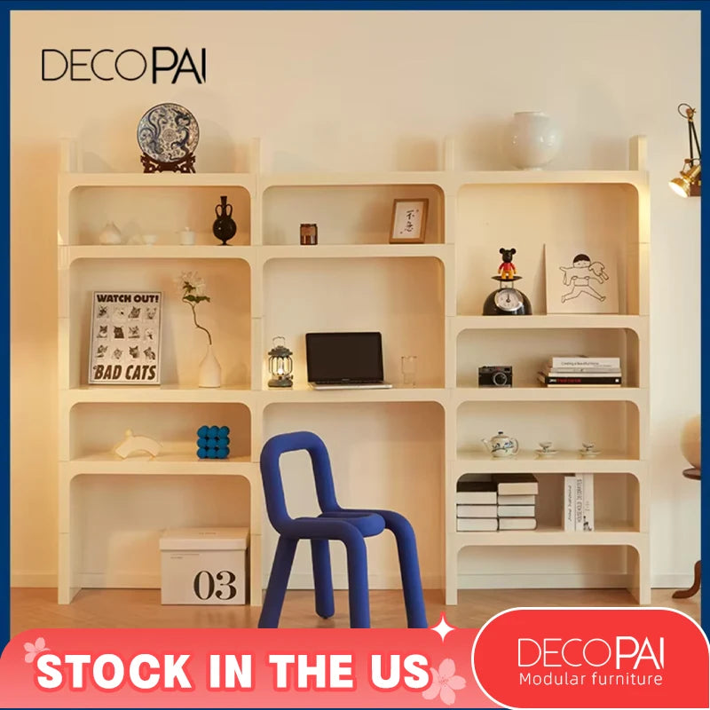 DECOPAI Nordic Modern Multi Function Storage Bookshelf and Side Table