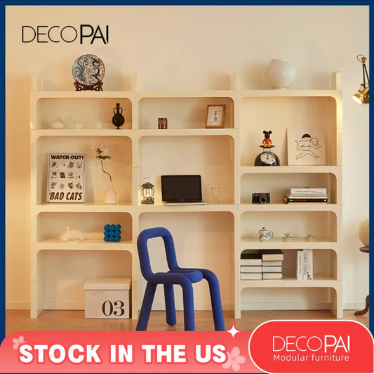 DECOPAI Nordic Modern Multi Function Storage Bookshelf and Side Table