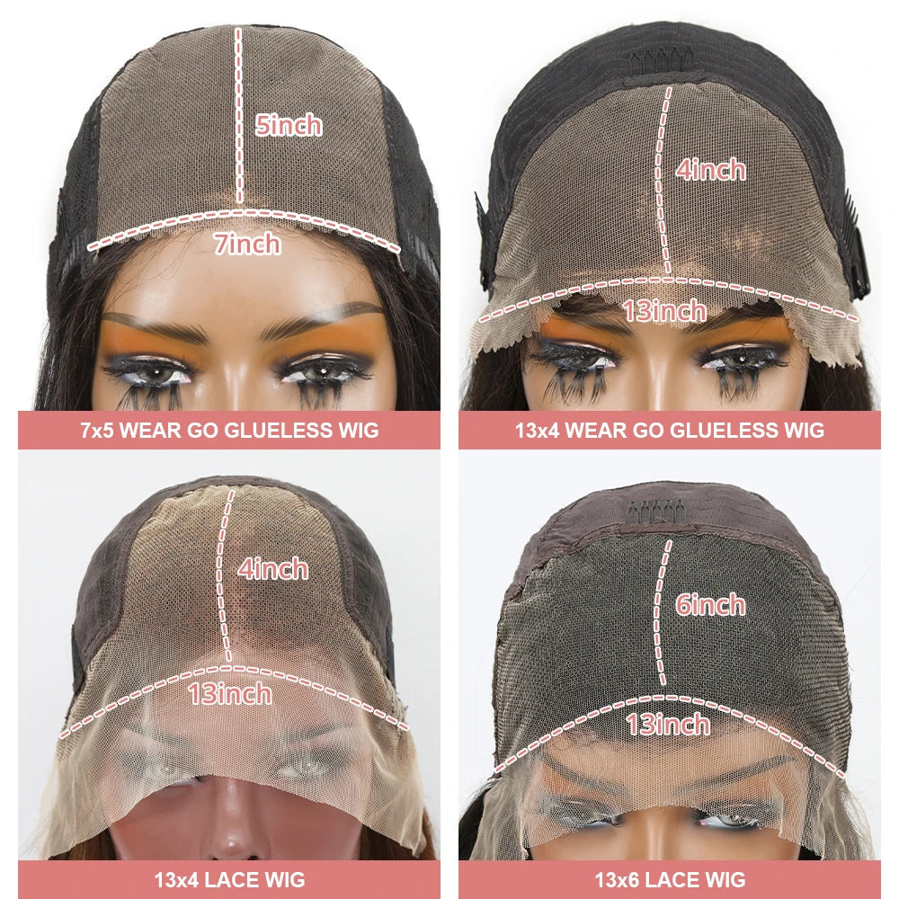 AMYTUD PremiumBrazilianDeepWaterWave CurlyBobRemyHair WigLaceFrontHD NaturalLooking