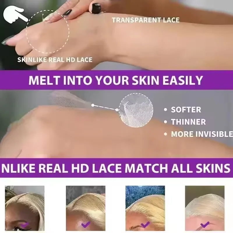 Odbe HD Lace Front Wig Transparent Swiss Lace Brazilian Hair