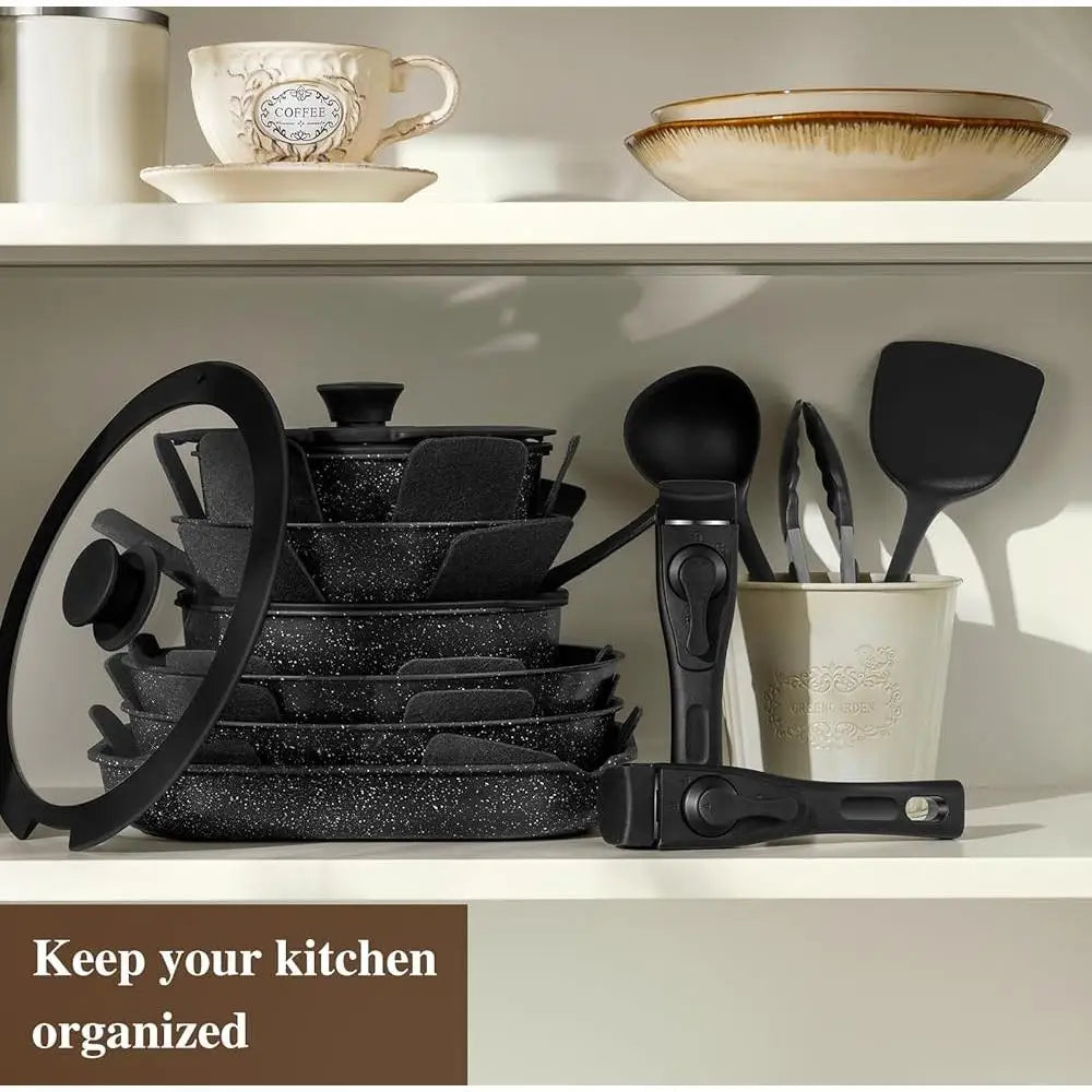 DUTRIEUX Nonstick Stackable Cookware Set With Handles