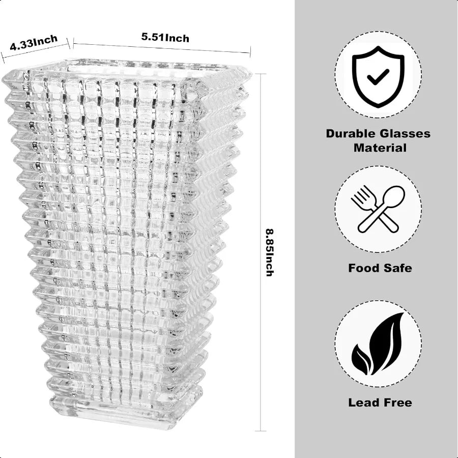 Hign-concerned Crystal Glass Vase For Flowers Modern Home Decor