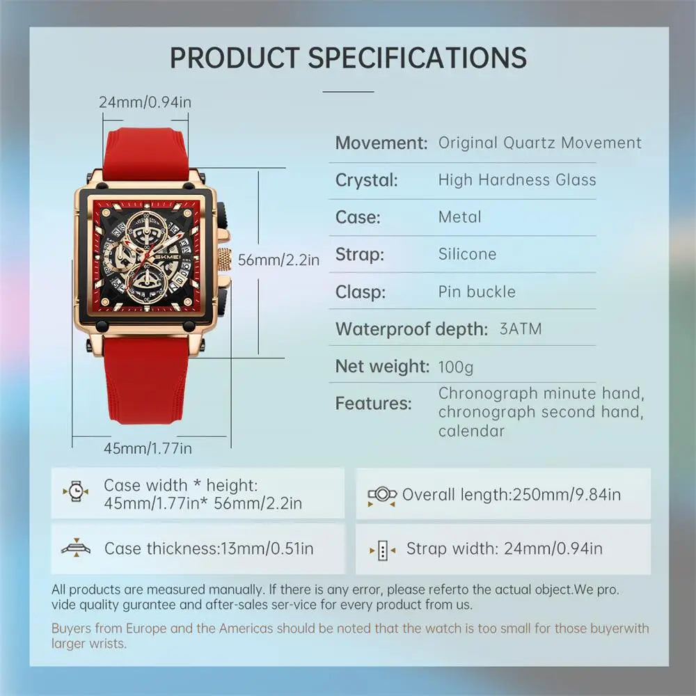 SKMEI Luxury Waterproof Quartz Watch Date For Men Women