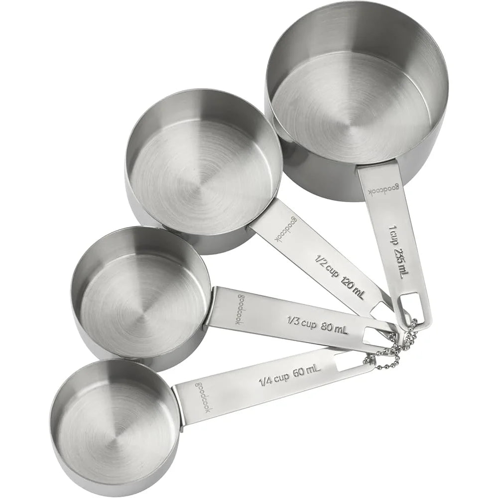 XMSJ Stainless Steel Measuring Cup Set Four Pieces Durable