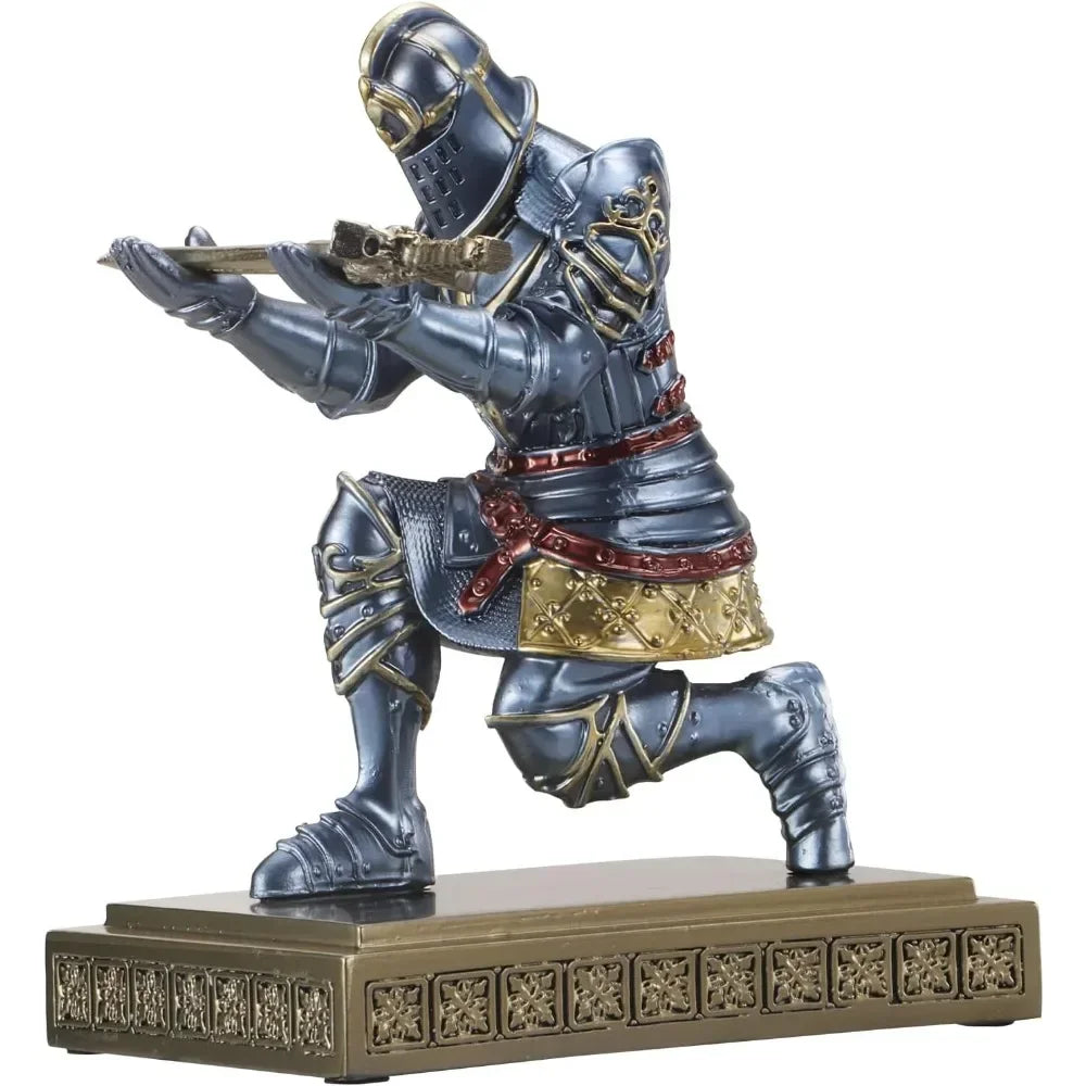 Hign-concerned Knight Pen Holder Desk Statue For Office Decor