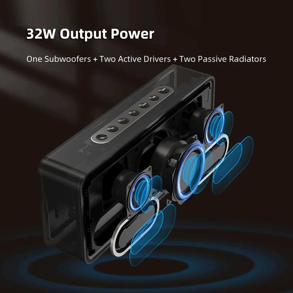 DOSS Bluetooth Speaker 32W Stereo Sound Subwoofer Portable
