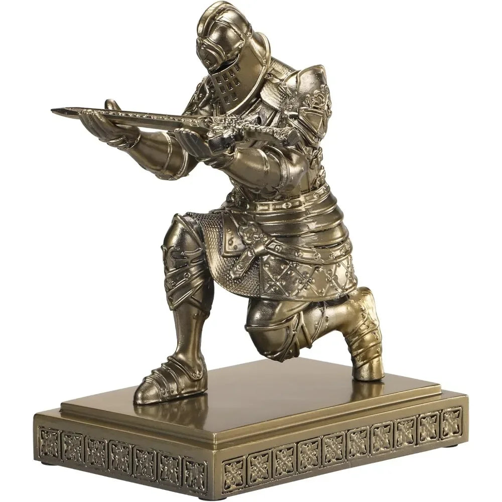 Hign-concerned Knight Pen Holder Desk Statue For Office Decor