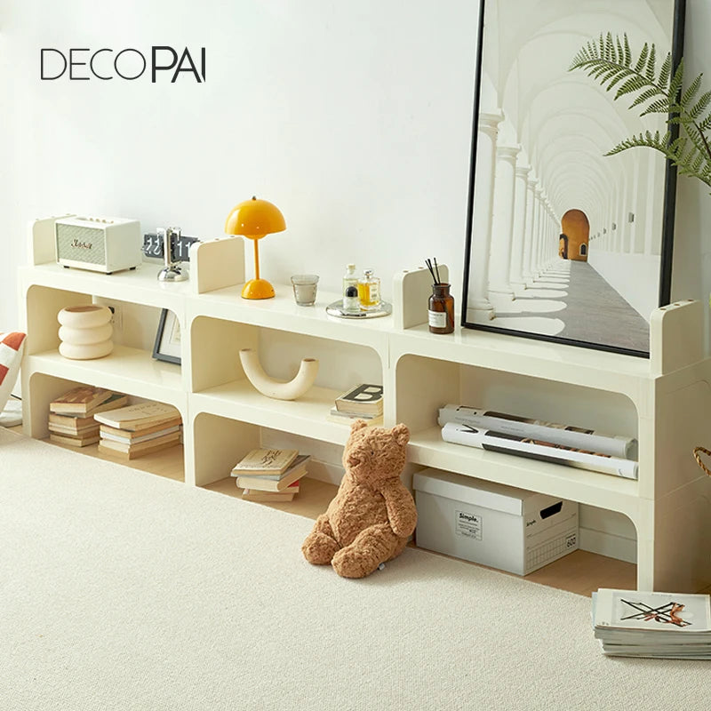 DECOPAI Nordic Modern Multi Function Storage Bookshelf and Side Table