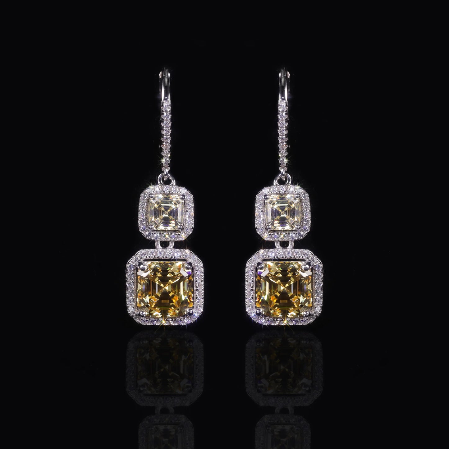 Gems Ballet 925 Sterling Silver CZ Drop Earrings Jewelry