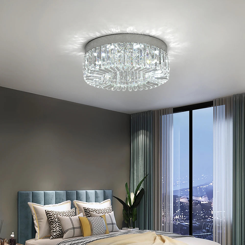 Vetrulus Crystal Ceiling Lamp Modern LED Chandelier for Living Room
